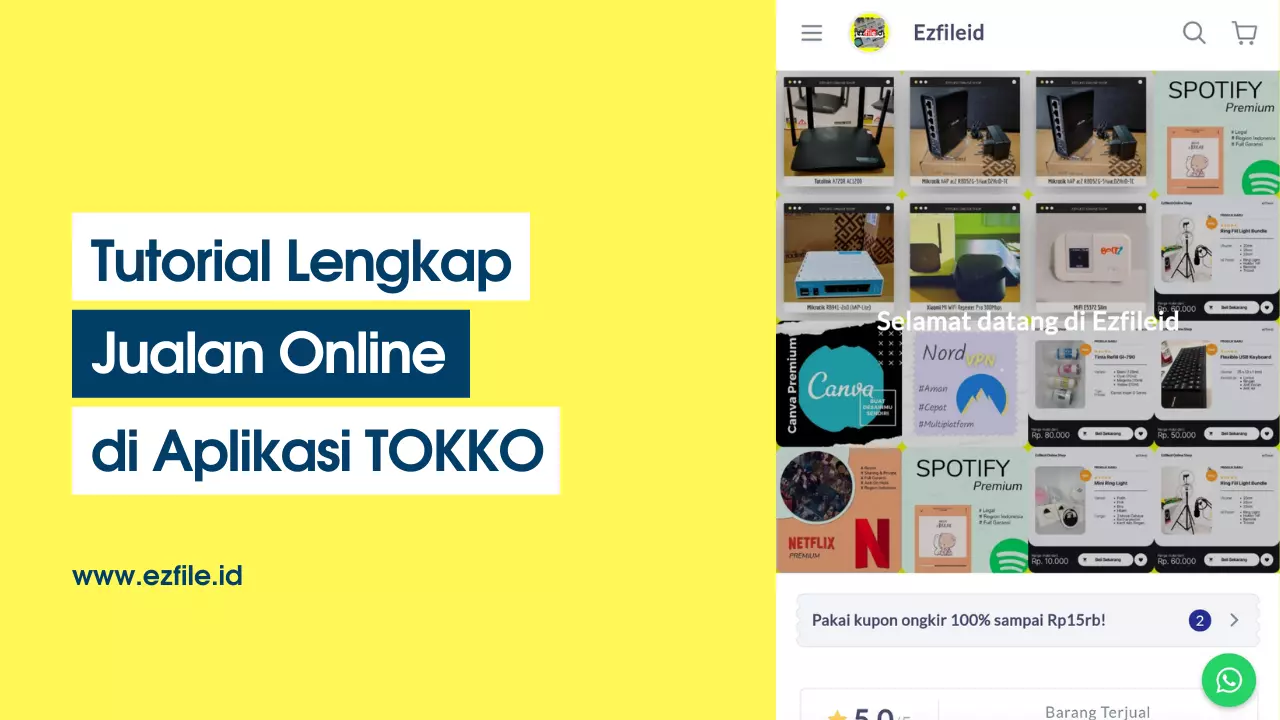 @ezfileid Tutorial Lengkap Jualan Online di Aplikasi TOKKO - COVER