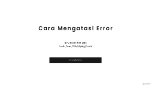 Cara Mengatasi Error E:Could not get lock /var/lib/dpkg/lock di Ubuntu