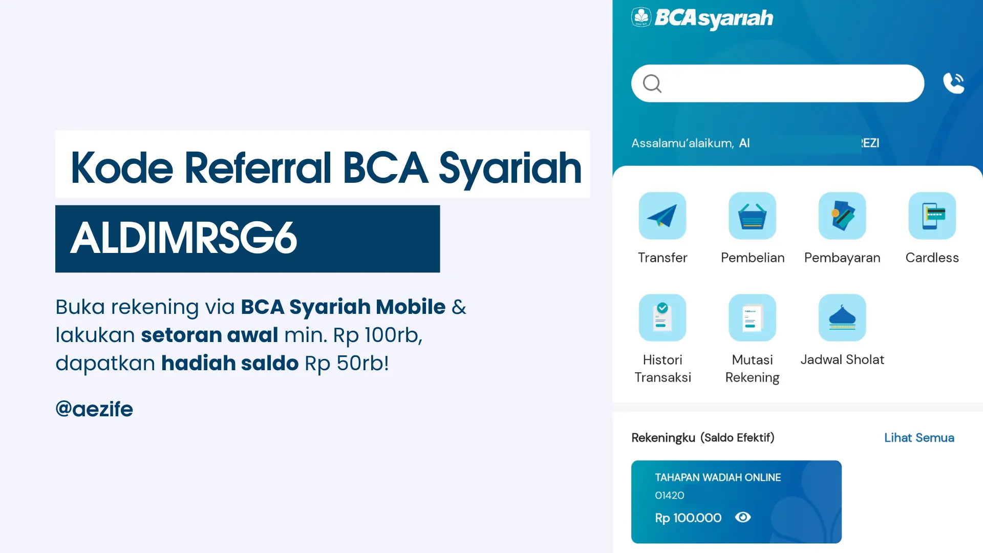 Kode Referral BCA Syariah Agustus 2023